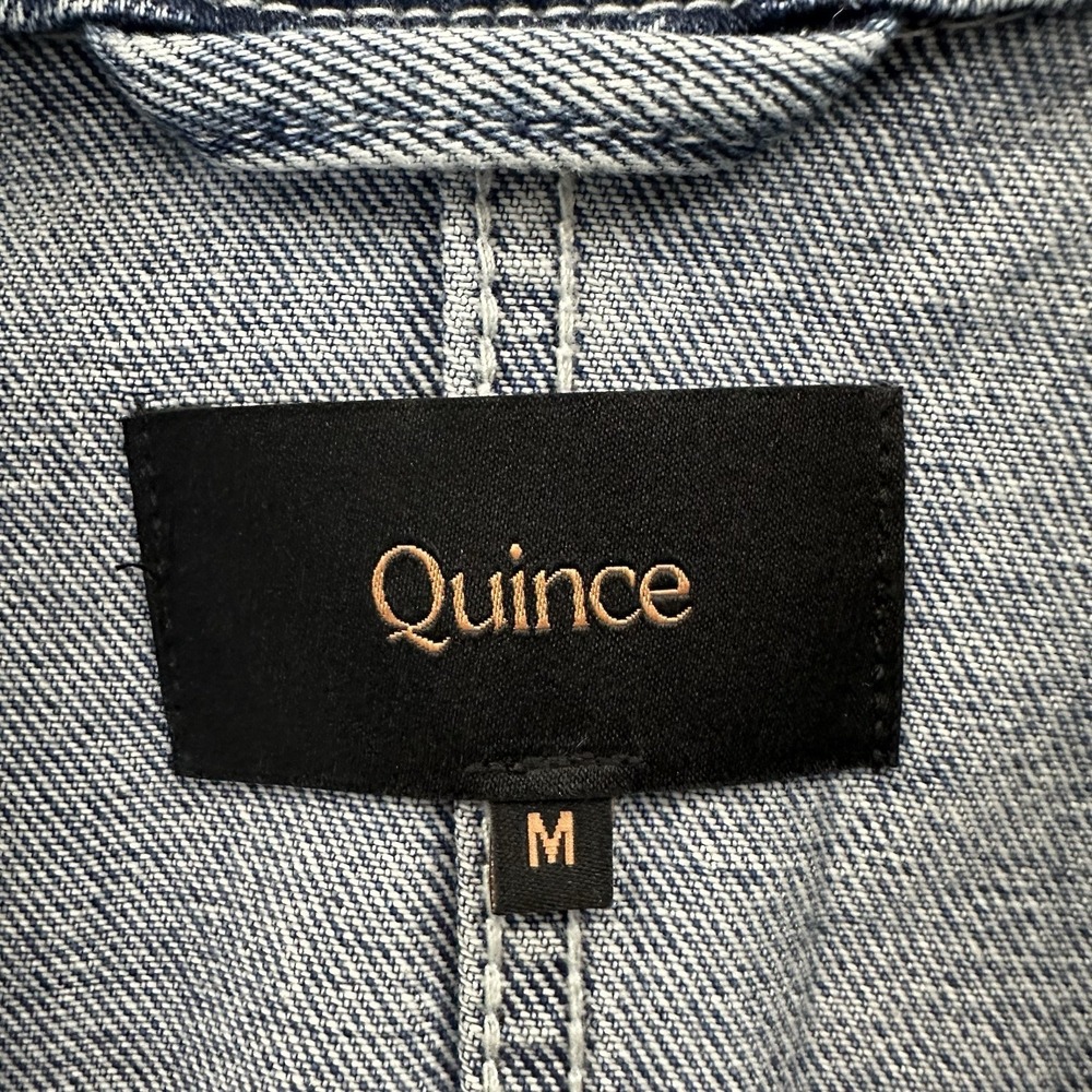 Quince 100% Organic Cotton Denim Jean Chore Jacket Women's Medium - Picture 3 of 8